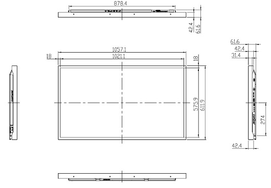 46吋LED光學式觸控螢幕
